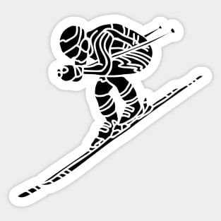 Skiing Sticker